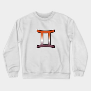 Gemini Lesbian Pride Symbol Crewneck Sweatshirt